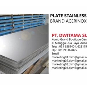 Plat Stainless Steel Acerinox A312 TP 304/L