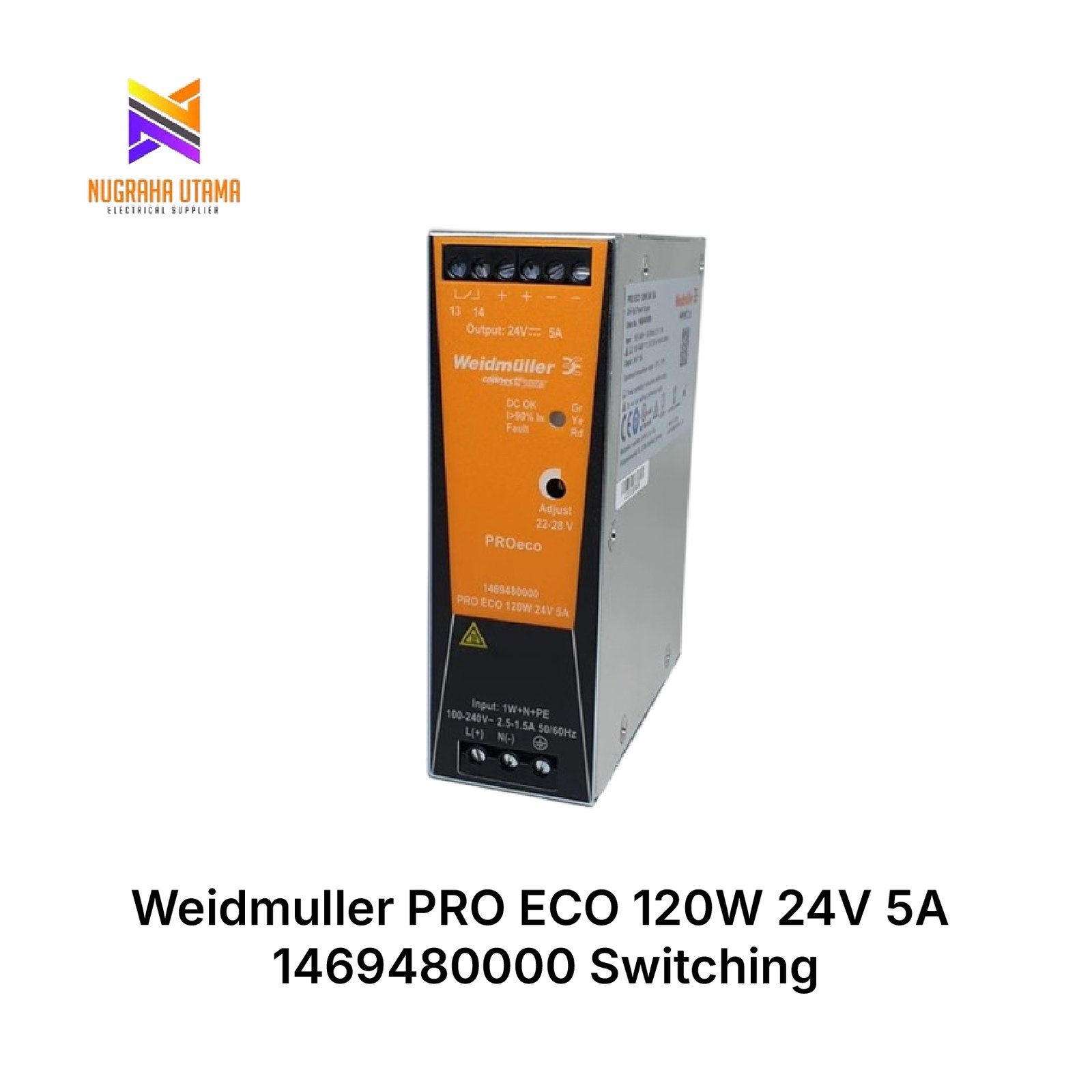 Weidmuller PRO ECO 120W 24V 5A 1469480000 Switching