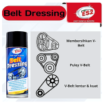 ES2 Harga Reseller Pembersih Karet Fanbelt / Pelumas Fanbelt / Belt Dressing 300 Ml