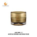 ACRYLIC ROUND JAR GOLD 10 GR