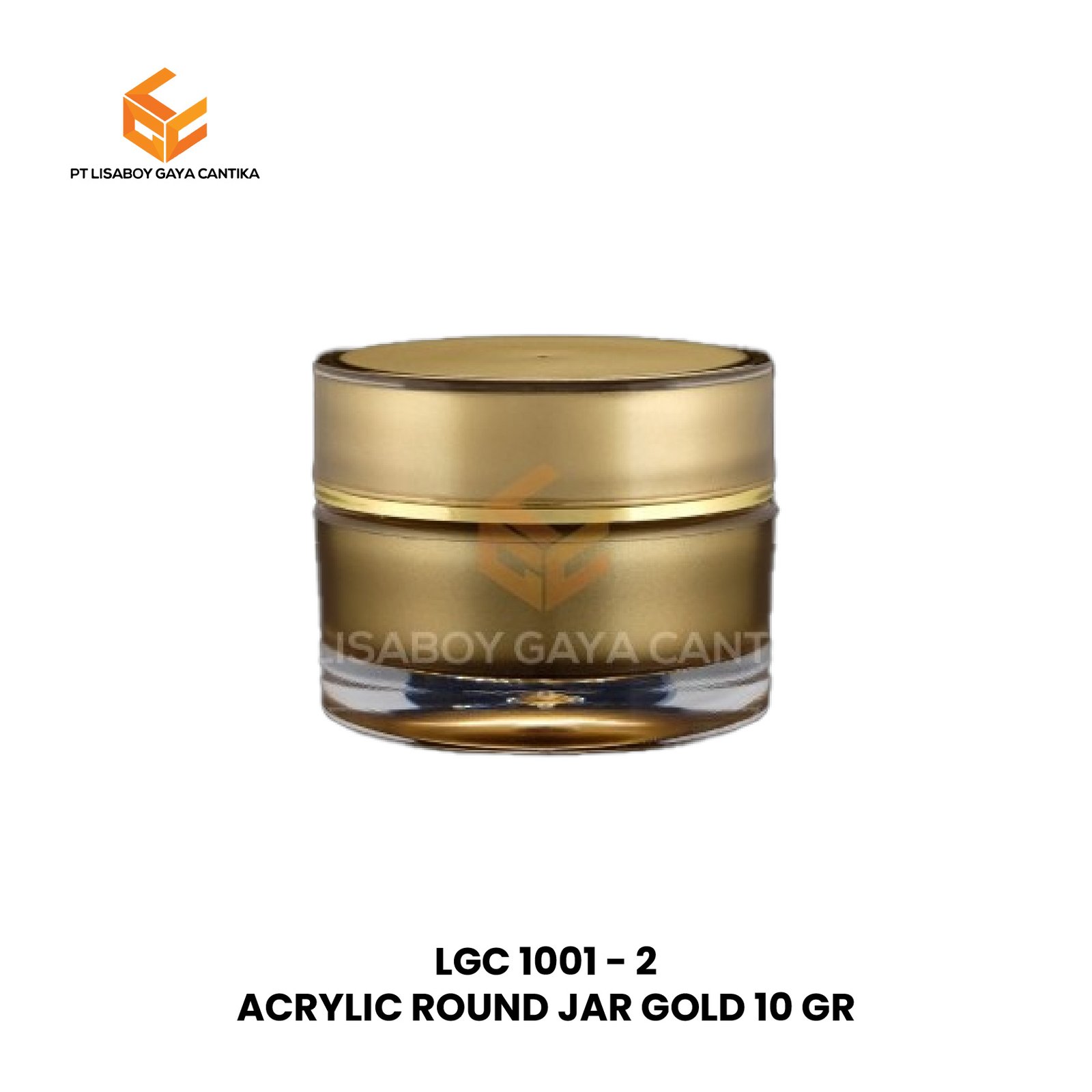 ACRYLIC ROUND JAR GOLD 10 GR