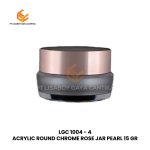 ACRYLIC ROUND CHROME ROSE JAR PEARL 15 GR