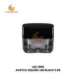 ACRYLIC SQUARE JAR BLACK 5 GR