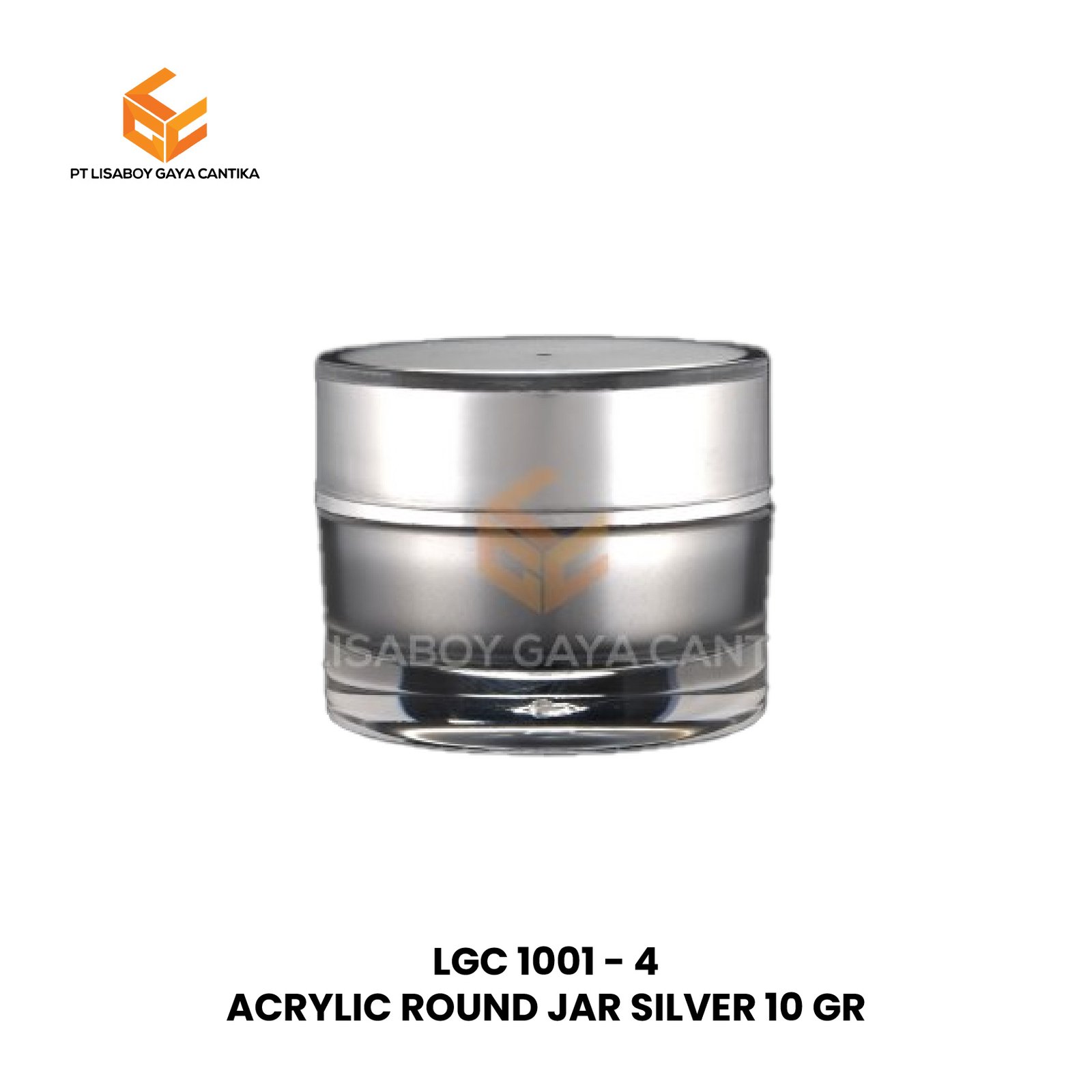 ACRYLIC ROUND JAR SILVER 10 GR