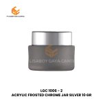 ACRYLIC FROSTED CHROME JAR SILVER 10 GR