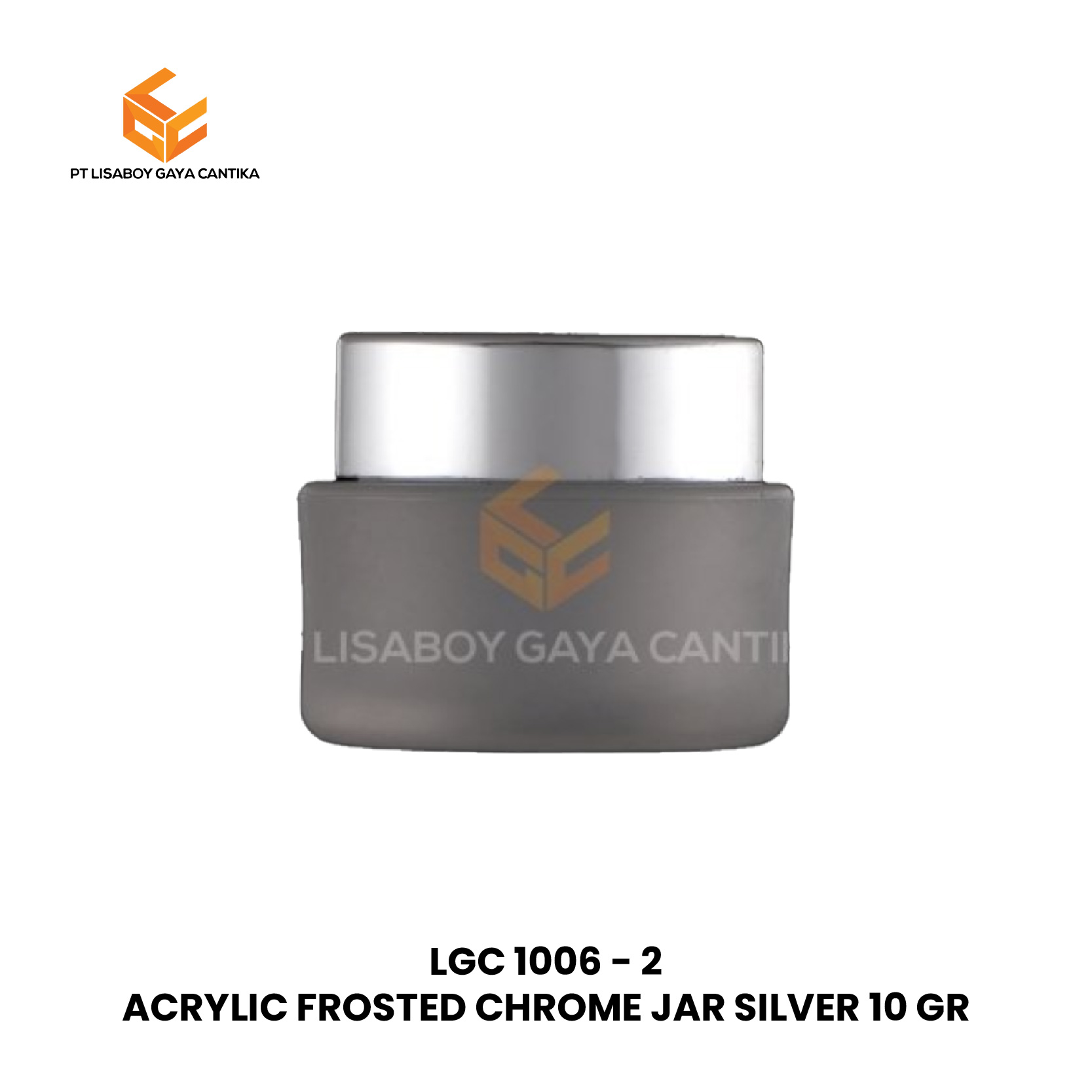 ACRYLIC FROSTED CHROME JAR SILVER 10 GR