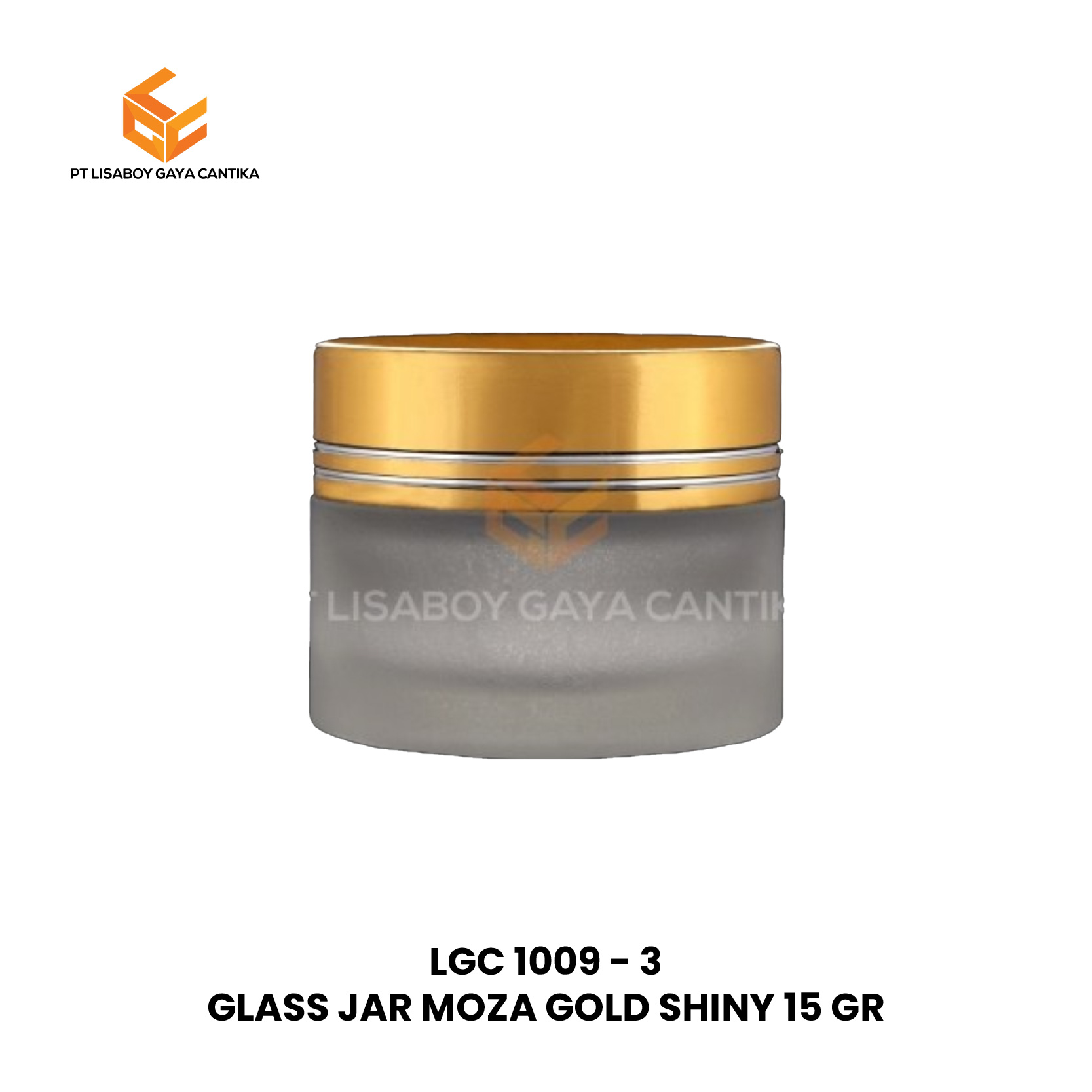 GLASS JAR MOZA GOLD SHINY 15 GR