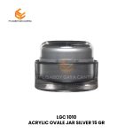 ACRYLIC OVALE JAR SILVER 15 GR