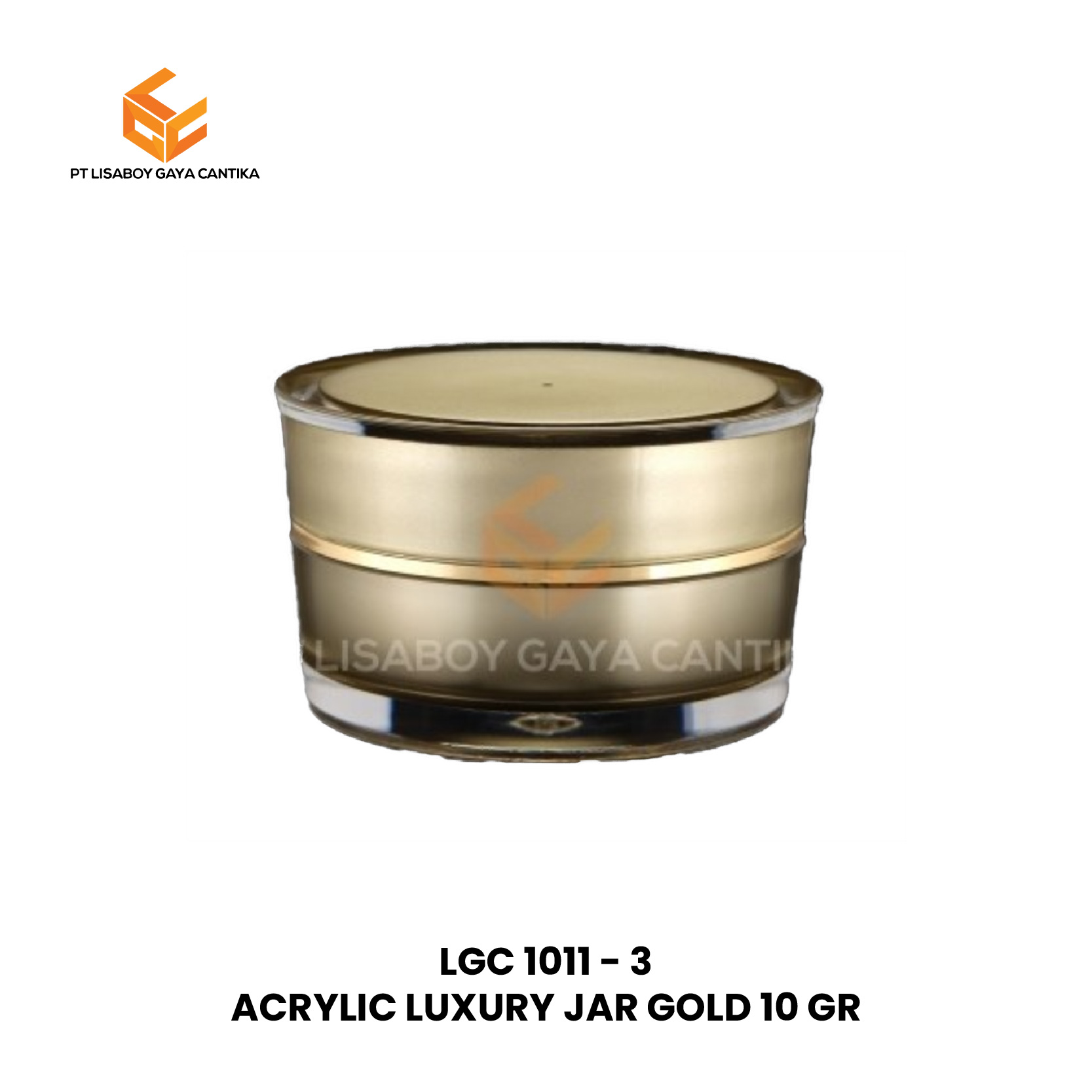 ACRYLIC LUXURY JAR GOLD 10 GR