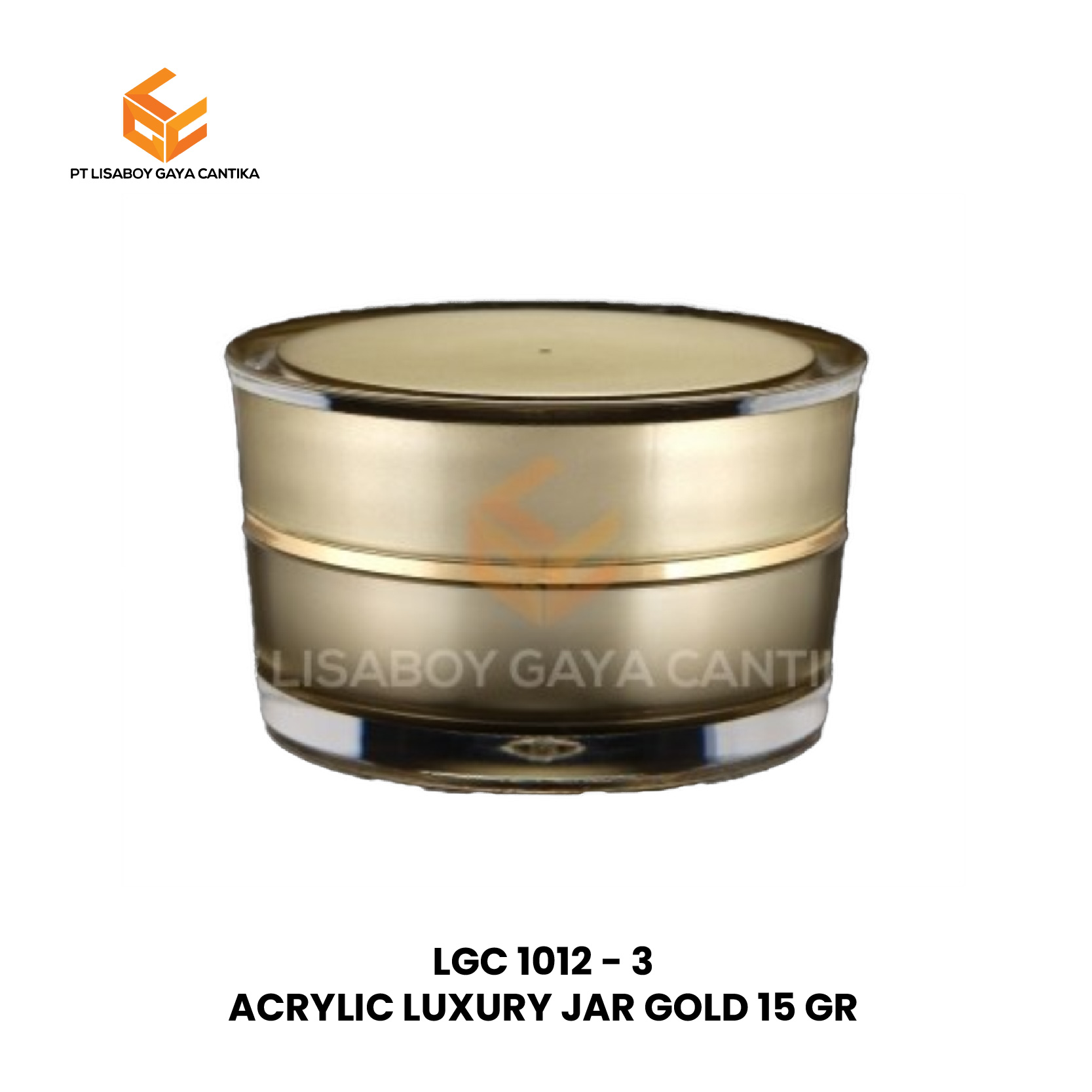 ACRYLIC LUXURY JAR GOLD 15 GR