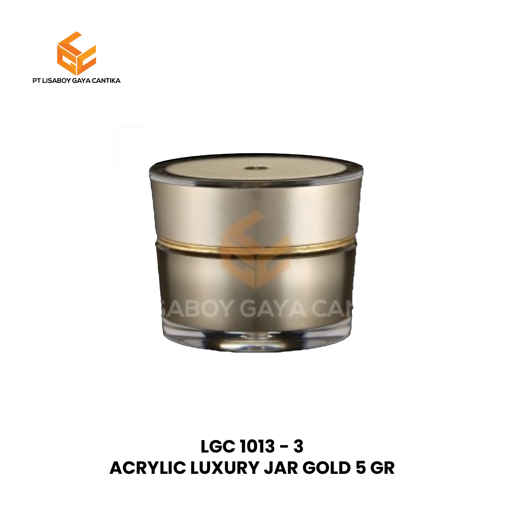 ACRYLIC LUXURY JAR GOLD 5 GR