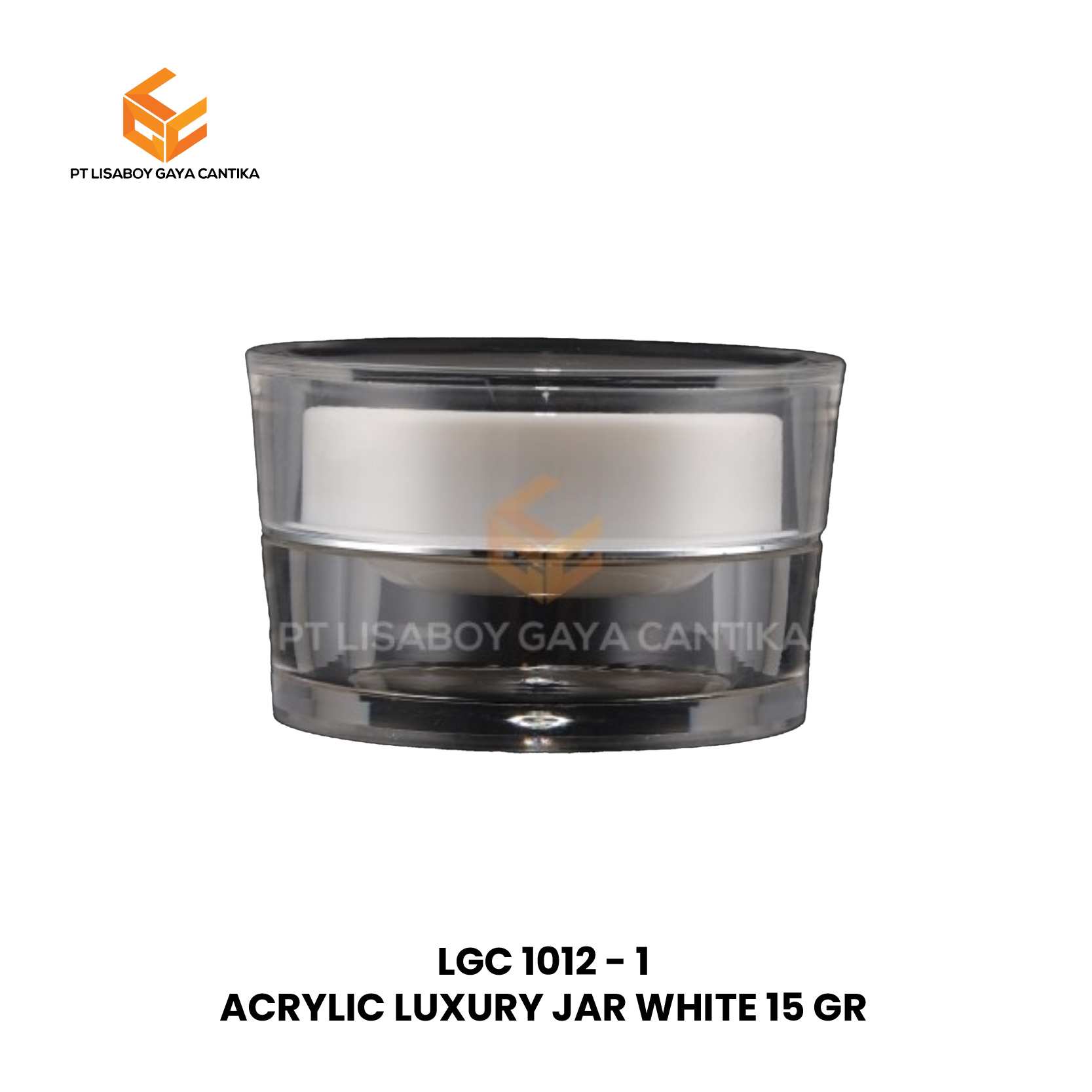 ACRYLIC LUXURY JAR WHITE 15 GR
