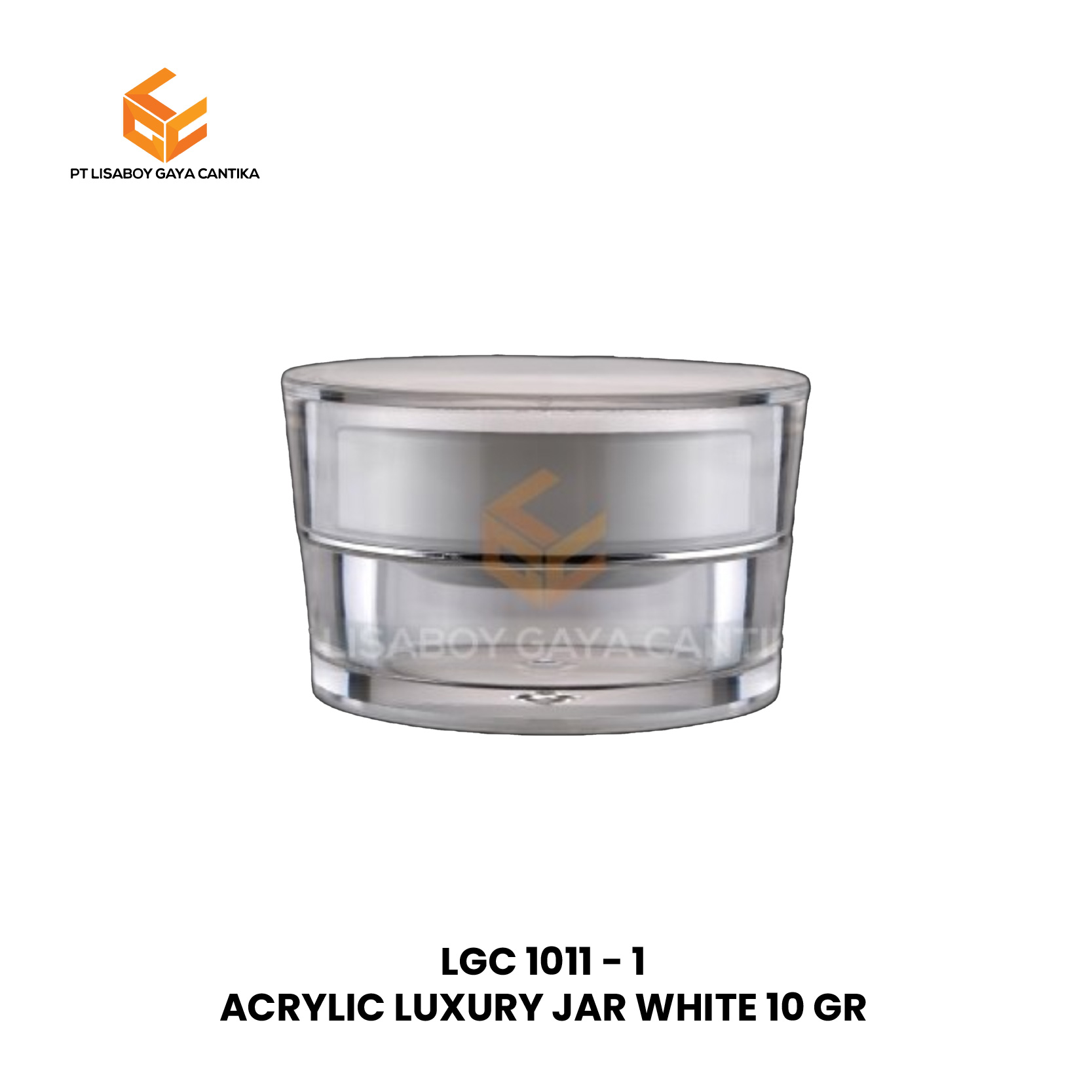 ACRYLIC LUXURY JAR WHITE 10 GR