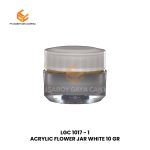 ACRYLIC FLOWER JAR WHITE 10 GR