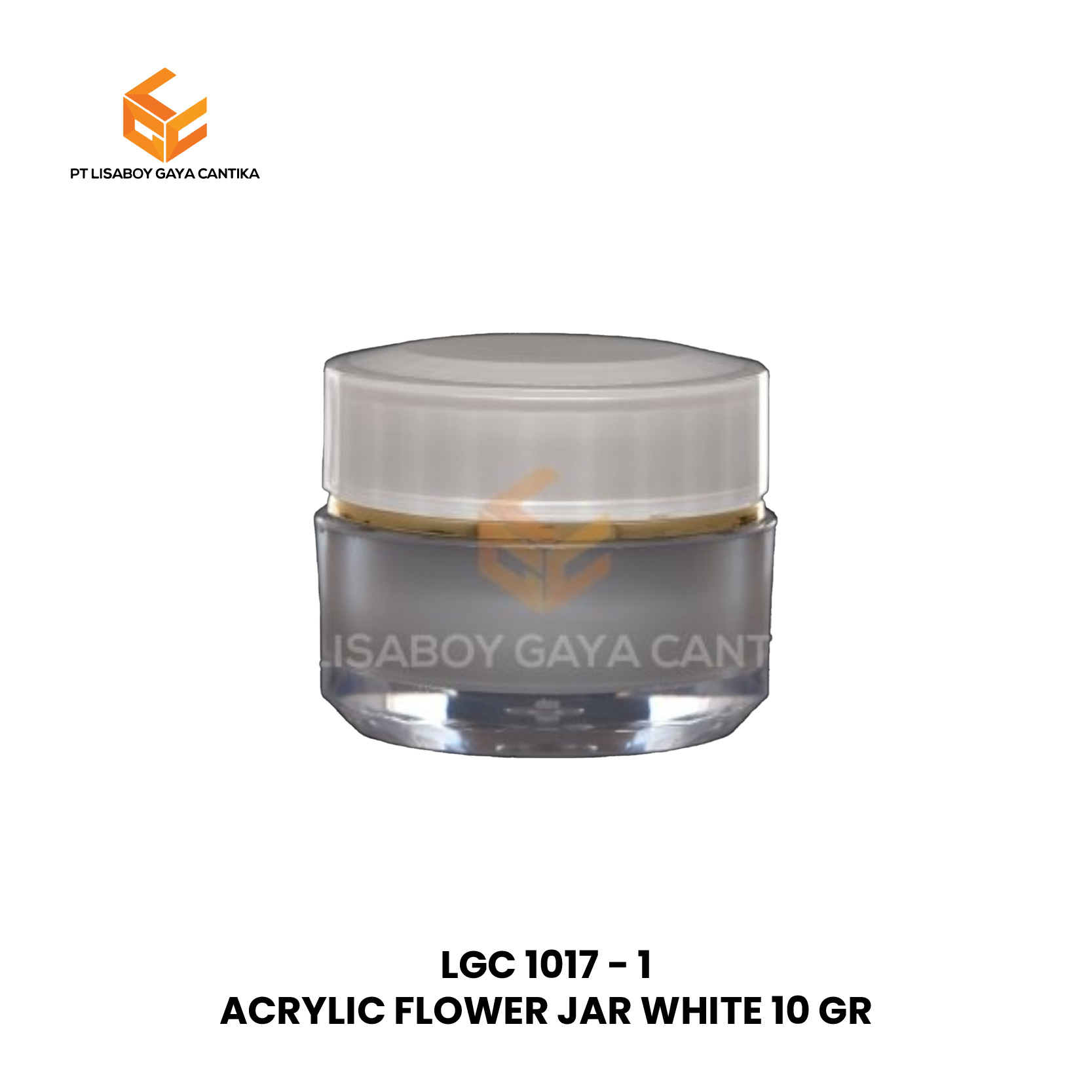 ACRYLIC FLOWER JAR WHITE 10 GR