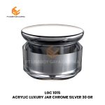 ACRYLIC LUXURY JAR CHROME SILVER 30 GR