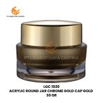 ACRYLIC ROUND JAR CHROME GOLD CAP GOLD 30 GR