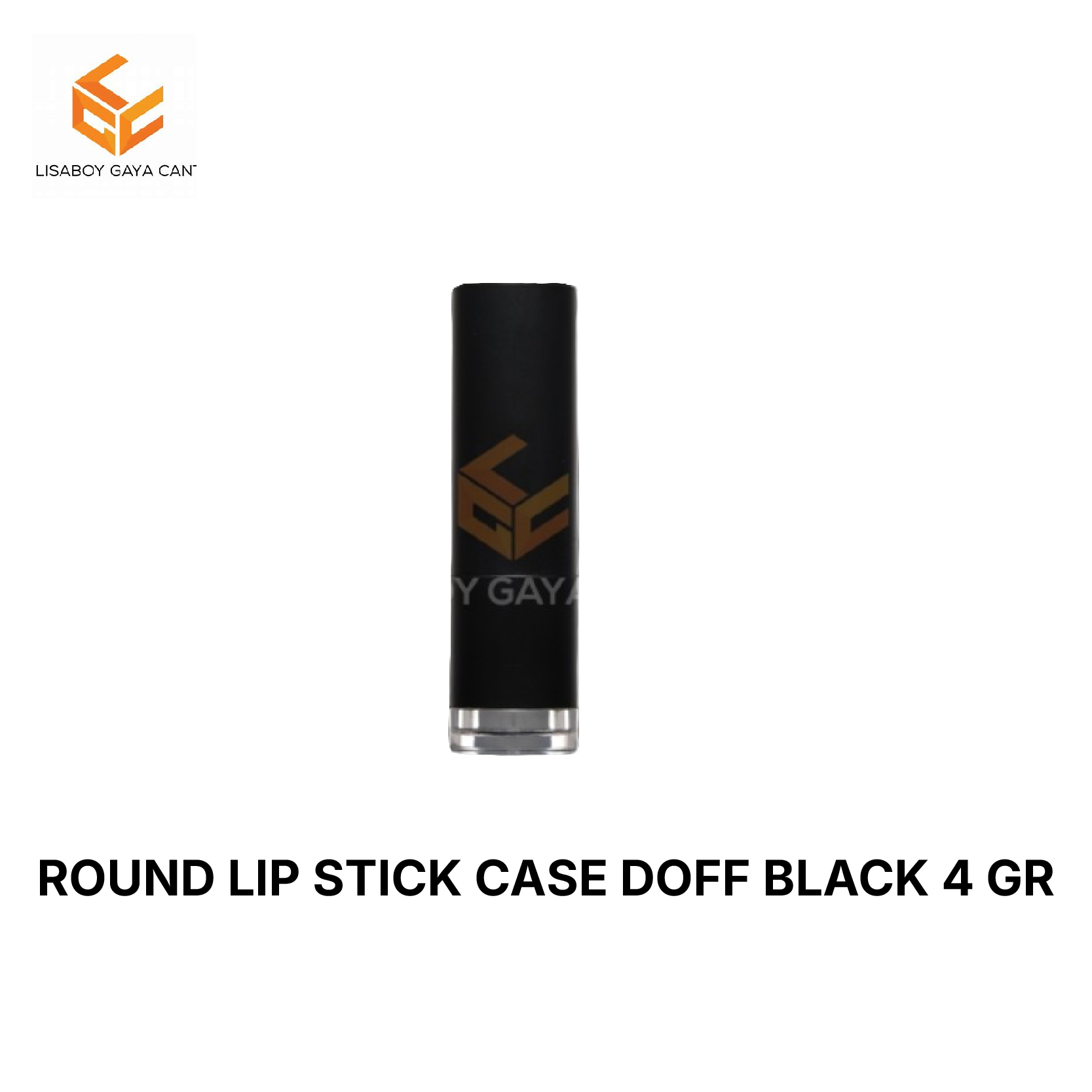 ROUND LIP STICK CASE DOFF BLACK 4 GR