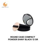ROUND CASE COMPACT POWDER SHINY BLACK 12 GR