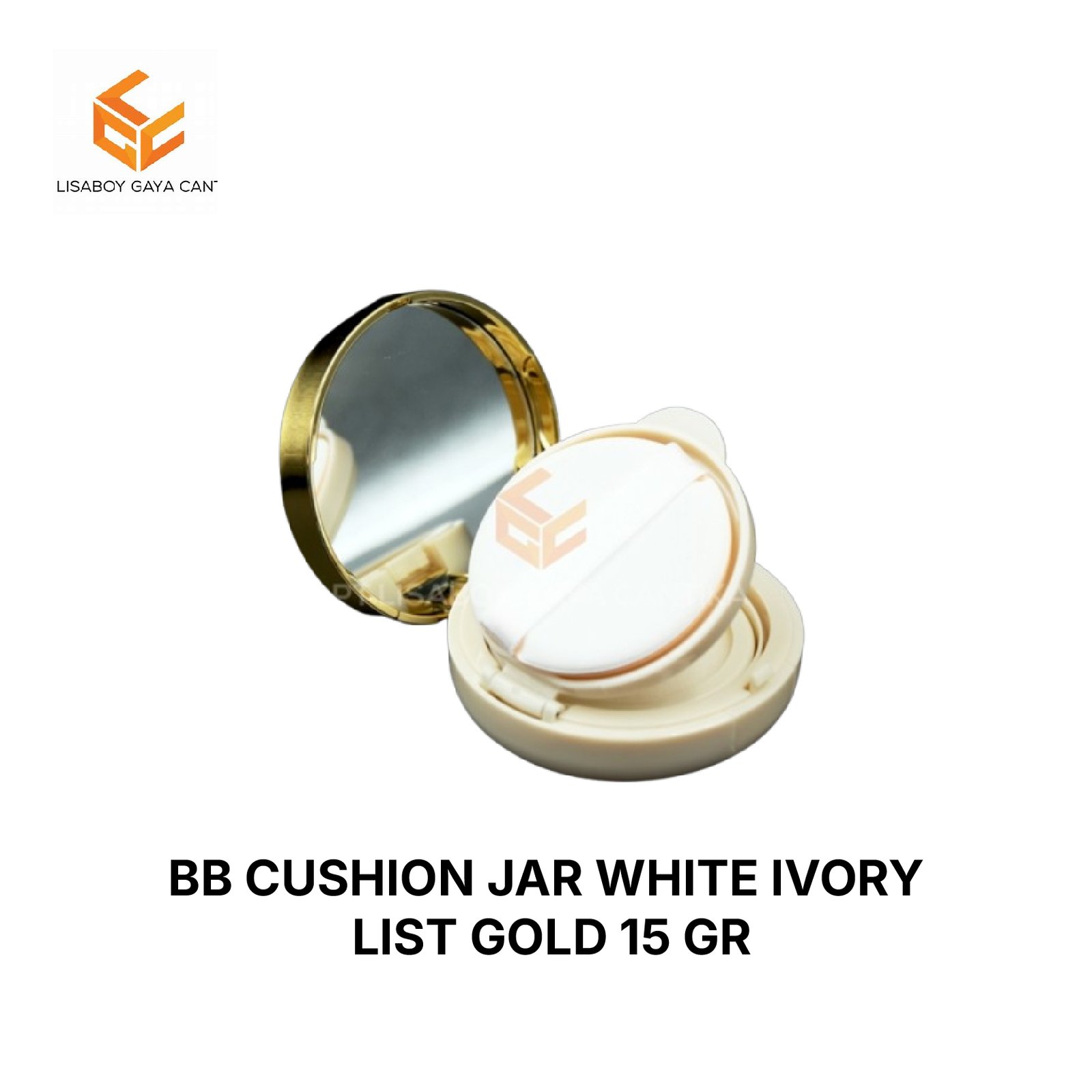 BB CUSHION JAR WHITE IVORY LIST GOLD 15 GR