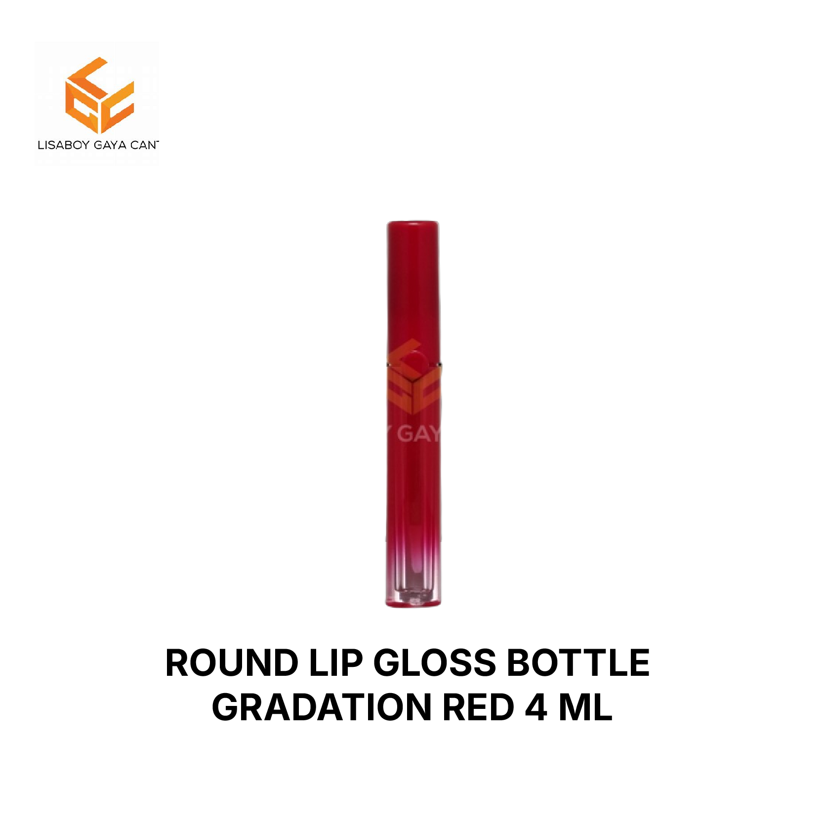 ROUND LIP GLOSS BOTTLE GRADATION RED 4 ML