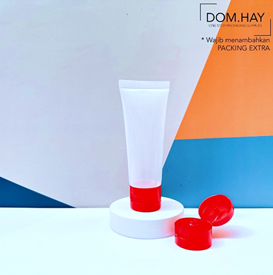 70ml Botol Tube Clear Fliptop Plastik Packaging