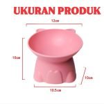 Pet Bowl Neck Protection M92 - Tempat Makan Hewan Peliharaan Kaki Tinggi