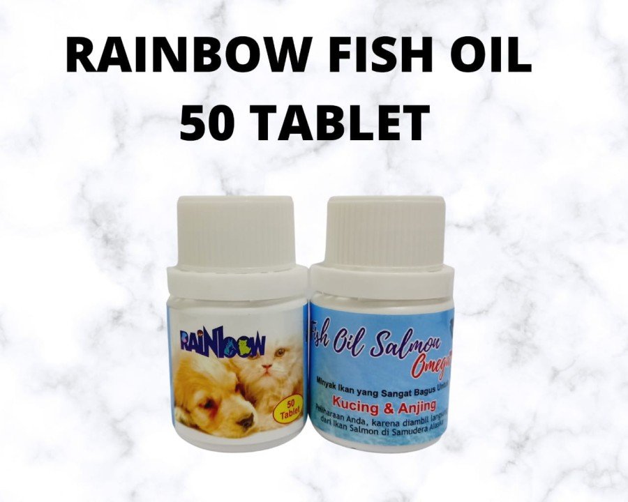 彩虹鱼油50pcs-多种维生素鱼油猫狗