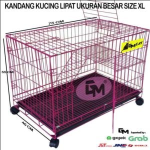 KHUSUS GOJEK - Kandang Kucing Tingkat 2 Dimensi 75 x 45 x 50 cma