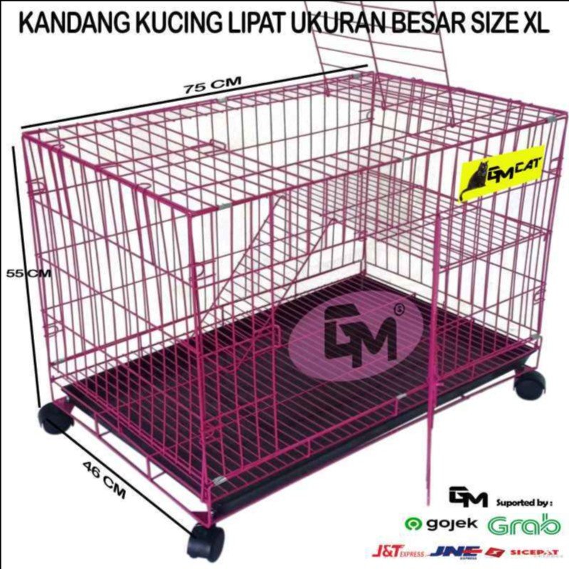 GOJEK SPECIAL - 2 级猫笼尺寸 75 x 45 x 50 cma