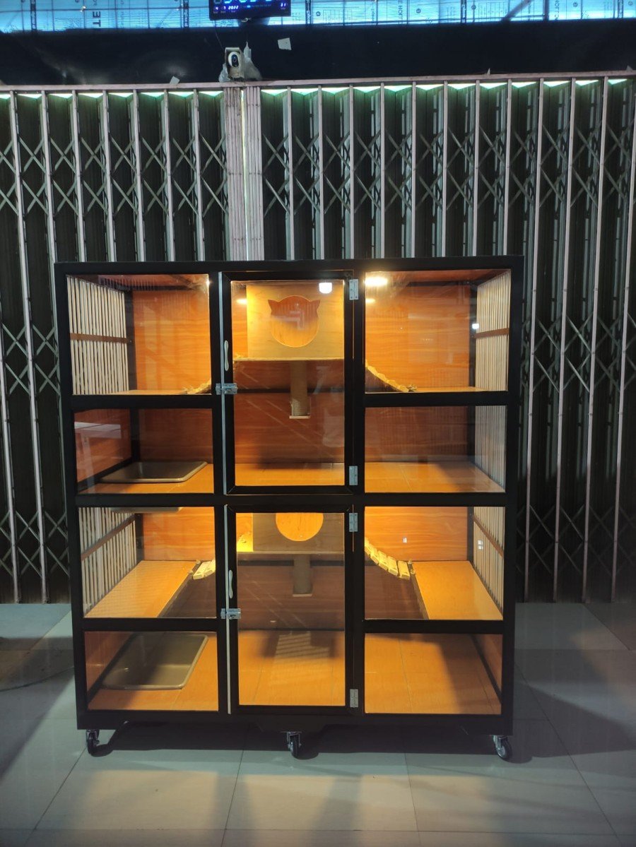 优质美观铝制水平猫笼