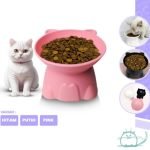 Pet Bowl Neck Protection M92 - Tempat Makan Hewan Peliharaan Kaki Tinggi
