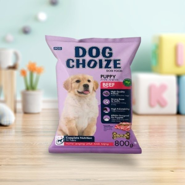 DOG CHOIZE PUPPY BEEF & MILK 800 Gram - Makanan Kering Untuk Anak Anjing