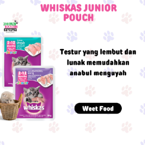 Whiskas Junior Pouch 85 gr makanan basah anak kucing di bawah 1 tahun