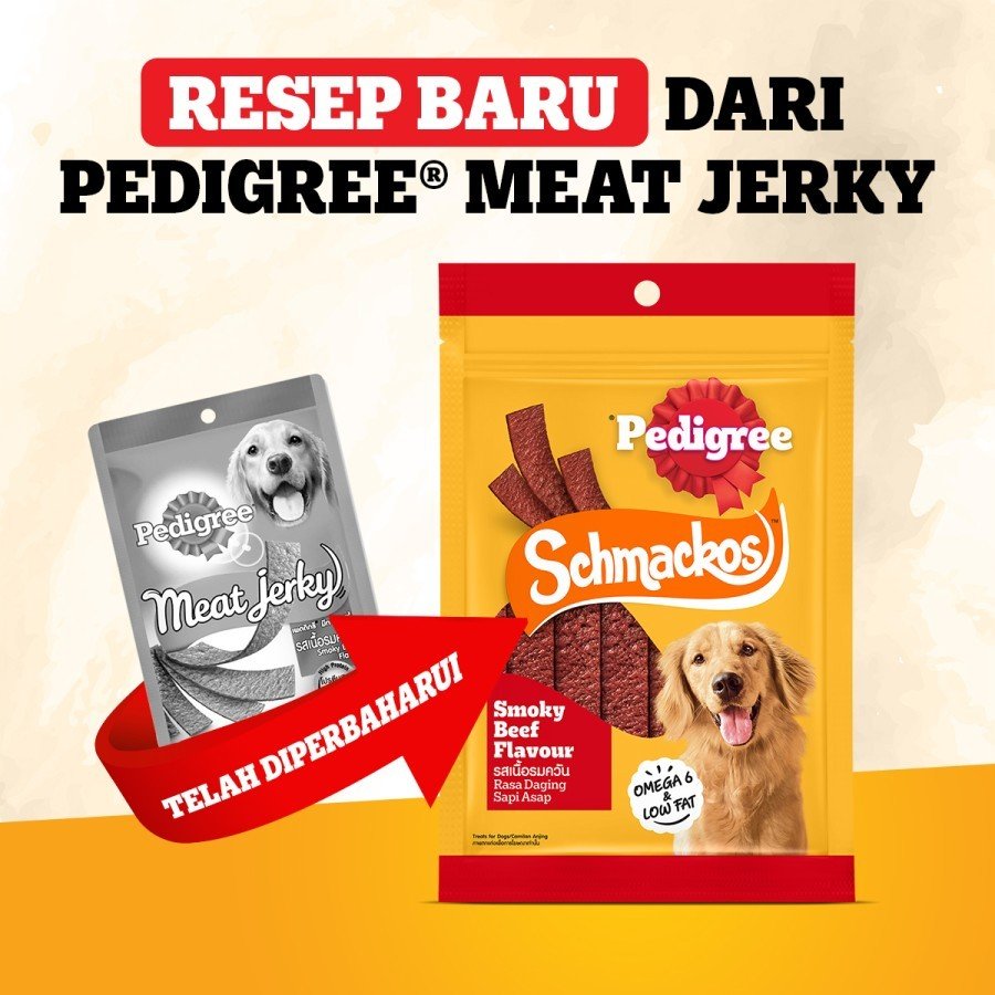 pedigree schmackos 70 gr - makanan anjing pedigree Schmackos strap smoky beef 70 gr