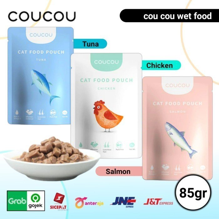 廉价的Couchu袋猫食物85gr-猫湿食