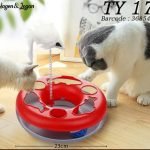 Cat Toy interactive TY17 - mainan kucing bulu tikus bola circular