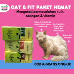 Cat & Fit Paket Hemat - Value Pack - X1 X2 X3 - obat kutu, cacing, scabies dan vitamin kucing