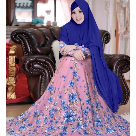 Gamis busana muslim aira pink