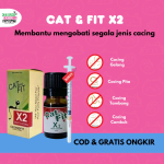 Cat & fit X2 - obat cacing oral anjing kucing kelinci - migofit deworm