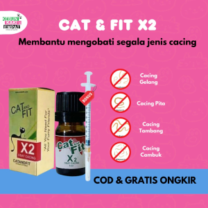 Cat & fit X2 - obat cacing oral anjing kucing kelinci - migofit deworm