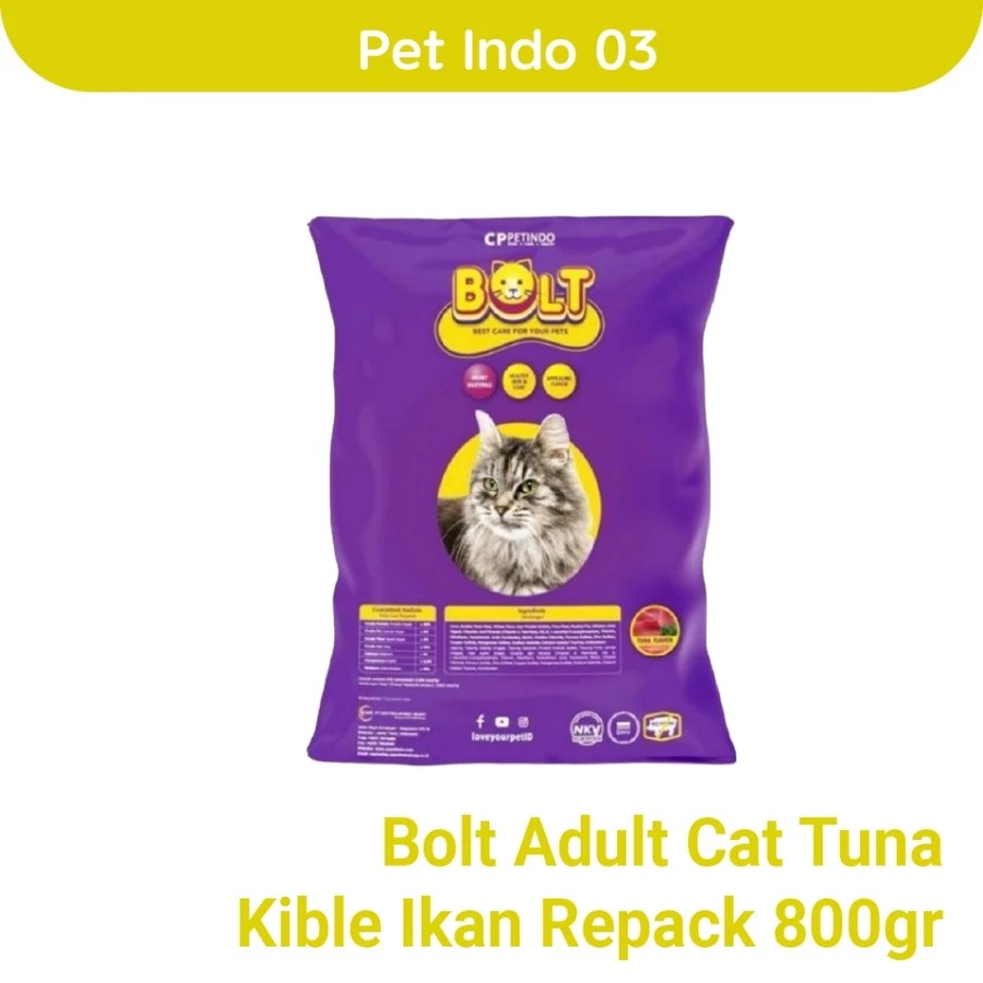 Makanan Kucing Bolt Adult Cat Reapack 800gr