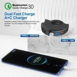 SIKEO Charger Motor 2 Port USB Type C PD QC 3.0 with Waterproof Cover - SK30