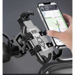 JNHW Dudukan HP Stang Motor Handlebar Holder Adjustable Rotation - LV-01 - Hitam