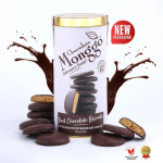 Chocolate Monggo | Biscuits Dark Chocolate 58% 158g | Camilan Halal - Dark Biscuits