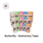 BUTTERFLY - Stationery Tape TB-12 12MM x 10 Meter Color - SLOP