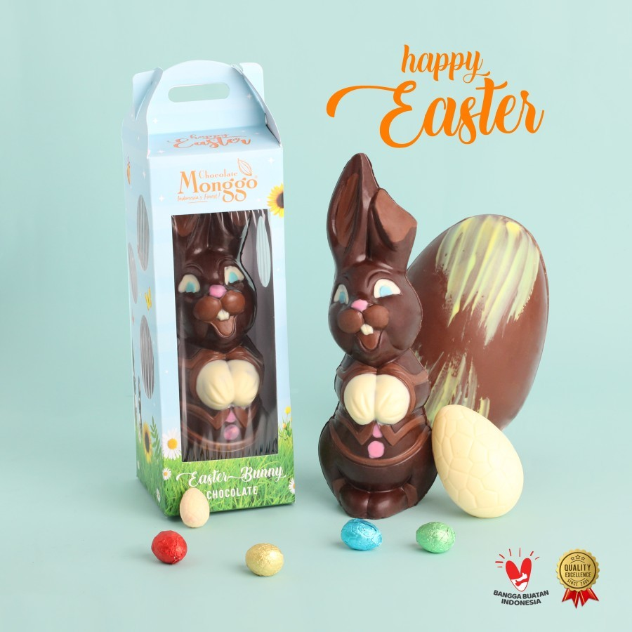 Chocolate Monggo | Giant Easter Rabbit 310Gr | Cokelat Kelinci Paskah - GiantRabbit310g