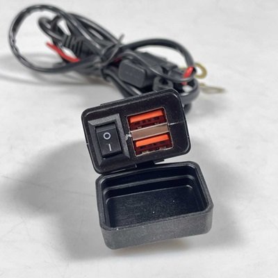 HUIFA Charger Motor 2 Port Double QC 3.0 30W with Waterproof Cover - HF-30