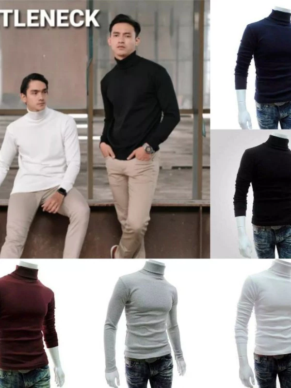 TURTLENECK PRIA DAN WANITA/ KERAH RIB/ TURTLENEECK RIB PREMIUM LENGAN PANJANG