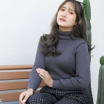 RIB Turtle neck PREMIUM TEBAL kerah TINGGI/ turtleneck full catton polos terlaris ribb wanita/pria